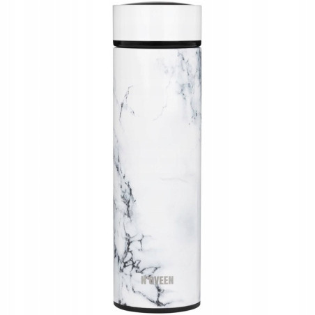 KUBEK TERMICZNY 450ml WYŚWIETLACZ LED SITKO TB2319 MARMUREK MARMUR NOVEEN