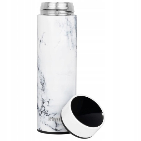 KUBEK TERMICZNY 450ml WYŚWIETLACZ LED SITKO TB2319 MARMUREK MARMUR NOVEEN