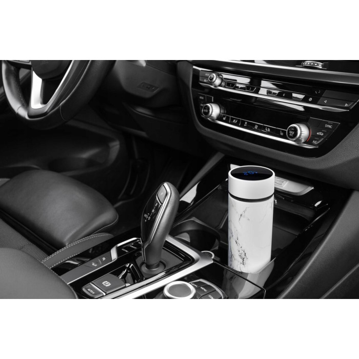 KUBEK TERMICZNY 450ml WYŚWIETLACZ LED SITKO TB2319 MARMUREK MARMUR NOVEEN