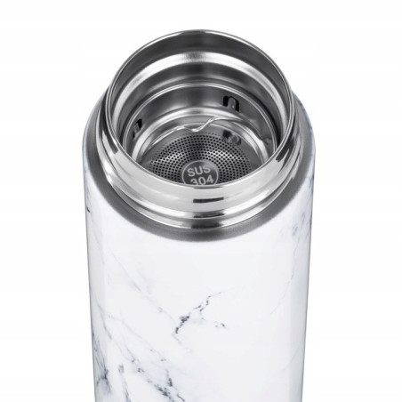 KUBEK TERMICZNY 450ml WYŚWIETLACZ LED SITKO TB2319 MARMUREK MARMUR NOVEEN