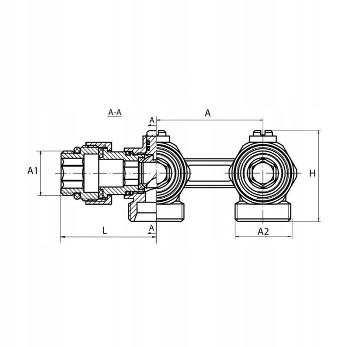 MODUŁ ZESPÓŁ GRZEJNIKOWY KĄTOWY ŚRUBO DO PEX KPL.