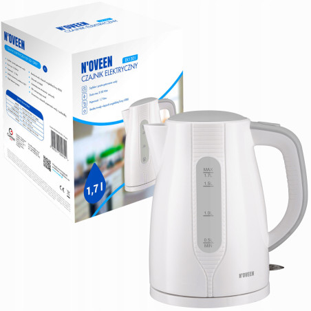 CZAJNIK ELEKTRYCZNY N`OVEEN EK-1301 2150W 1,7l biały TURYSTYCZNY