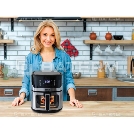 FRYTKOWNICA BEZTŁUSZCZOWA 6,5L 8 PROGRAMÓW INOX LED AIR FRYER FRYTOWNICA