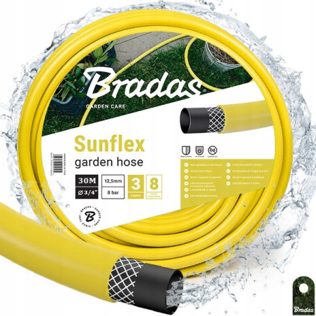 WĄŻ OGRODOWY ULTRA MOCNY 3-WARSTWOWY 3/4 CALA 30M NAWODNIENIE BRADAS