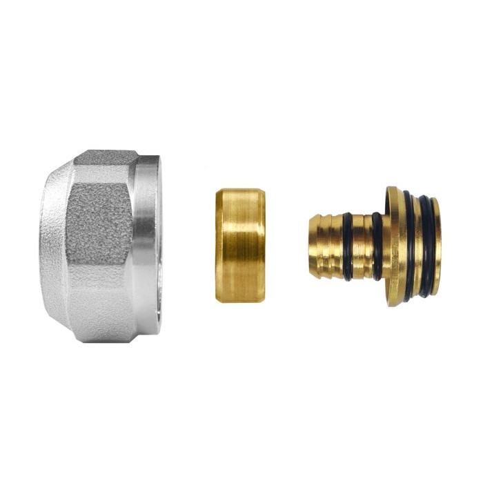 Złączka zaciskowa Eurokonus PEX 16 x 3/4 cala cztery oringi