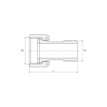 Półśrubunek do wodomierza 1cal + uszczelka