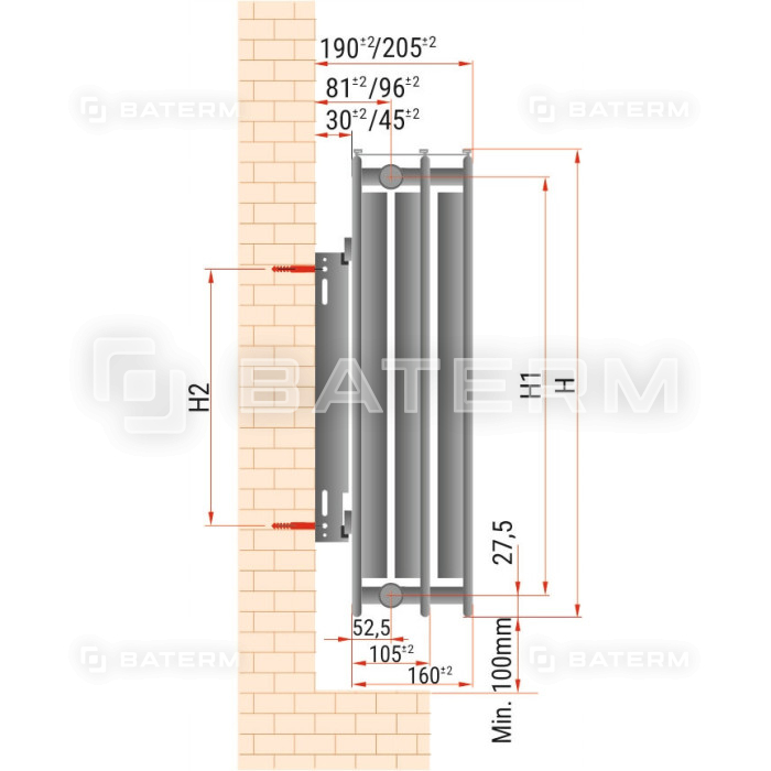 Grzejnik stalowo-panelowy Diamond 5832W biały 2000 x 600 x 150 mm dolny