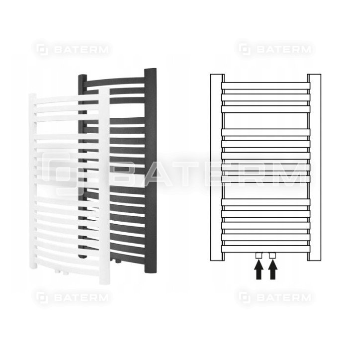 Grzejnik łazienkowy 419W 1200 x 400 GR3V CENTRYCZNE