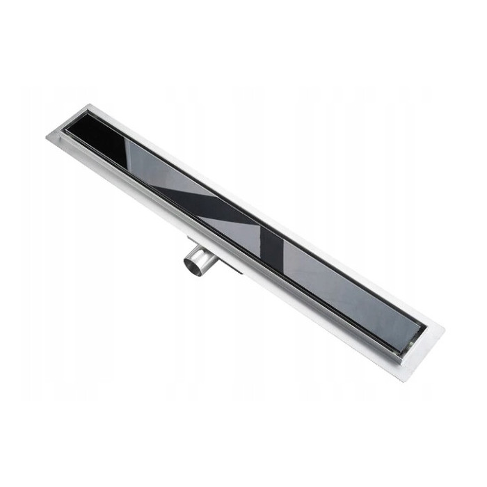 Odpływ liniowy czarne szkło SLEEK 100