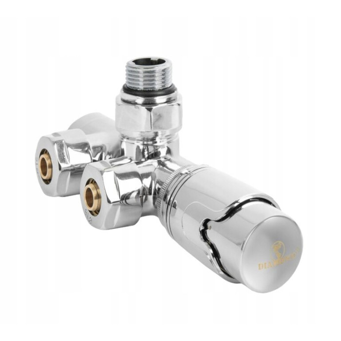 ZAWÓR TERMOSTATYCZNY JEDNOOTWOROWY ZESPOLONY CHROM