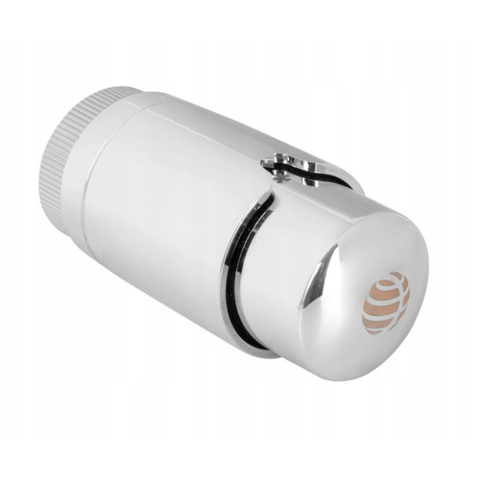 Zestaw termostatyczny grzejnikowy kątowy 1/2” chrom zawór +głowica +powrót