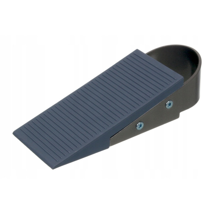 Podpórka klin do drzwi szary z srebrnym uchwytem