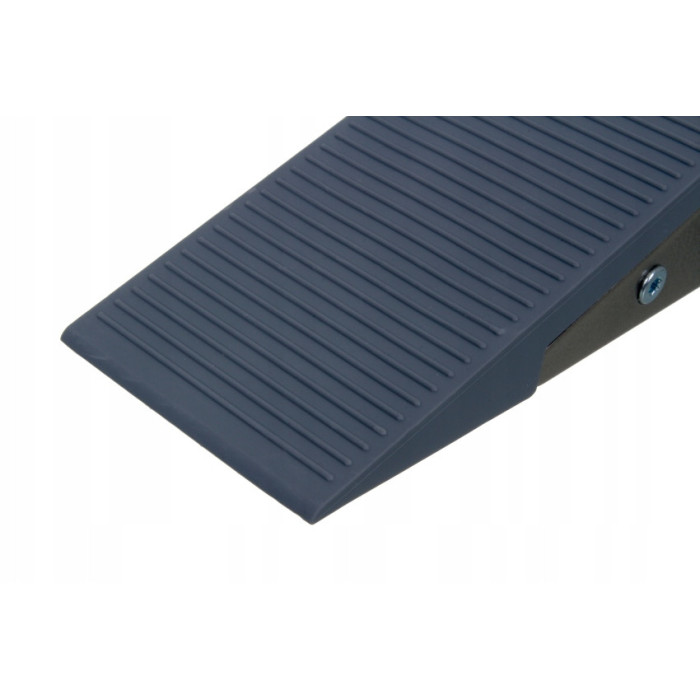 Podpórka klin do drzwi szary z srebrnym uchwytem