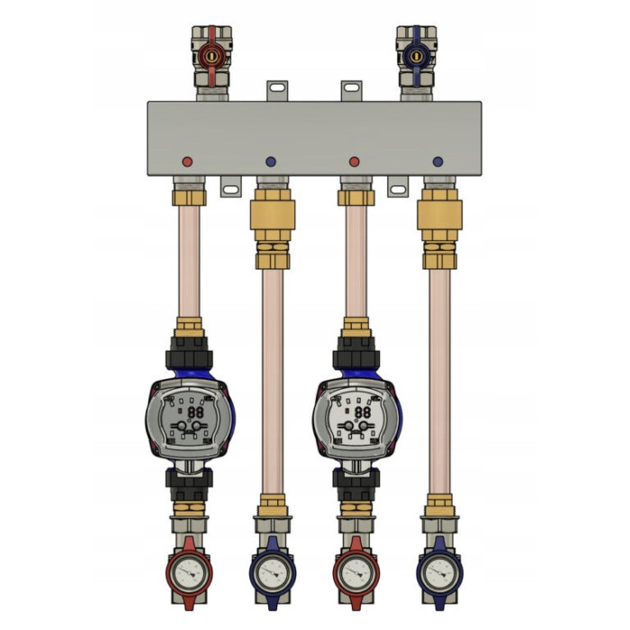 ZESTAW GRUPA POMPOWA 2- SEKCYJNA 2 x OBIEG BEZPOŚREDNI