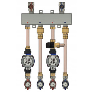 ZESTAW GRUPA POMPOWA 2- SEKCYJNA : OGRZEWANIA PODŁOGOWEGO OBIEG BEZPOŚREDNI