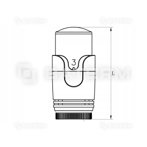 GŁOWICA TERMOSTATYCZNA MODEL 404 CZARNA DIAMOND M30x1,5-6H