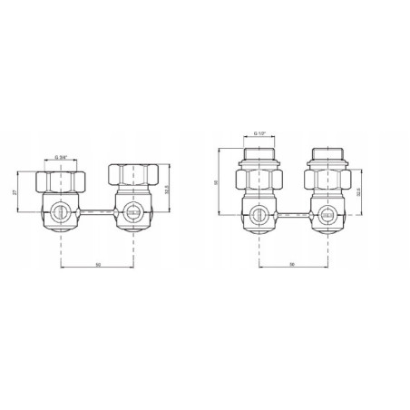 Moduł zespół grzejnikowy zawór kątowy śrubokręt HONEYWELL