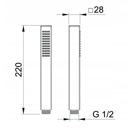 NATRYSK RĘCZNY MIA Z TWORZYWA MASAŻ 1-BIEGOWY CZARNY SŁUCHAWKA DIAMOND
