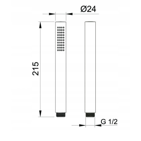 NATRYSK RĘCZNY MAJA Z TWORZYWA MASAŻ 1-BIEGOWY CHROM