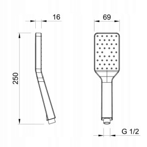 NATRYSK RĘCZNY MARTA Z TWORZYWA MASAŻ 1-BIEGOWY CHROM