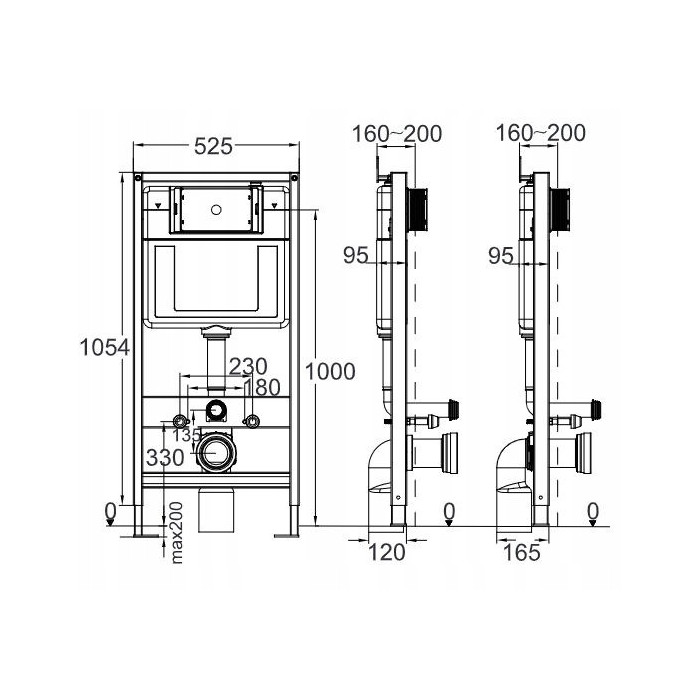 Stelaż podtynkowy do toalety slim Hydroland