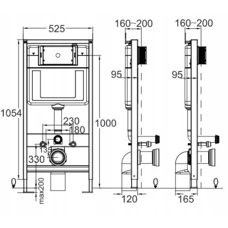Stelaż podtynkowy do toalety slim Hydroland