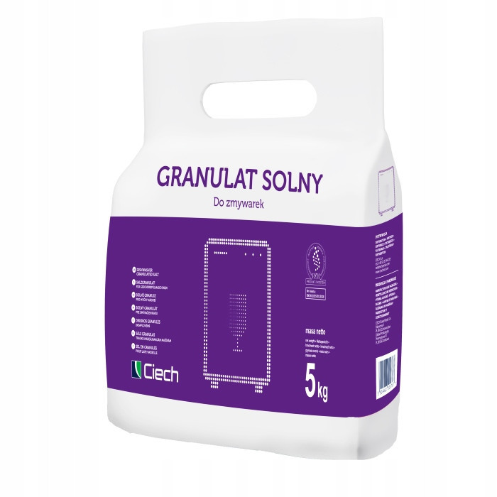 SÓL GRUBOZIARNISTA DO ZMYWAREK PRALEK 5 KG GRANULAT SOLNY CIECH G-SALT