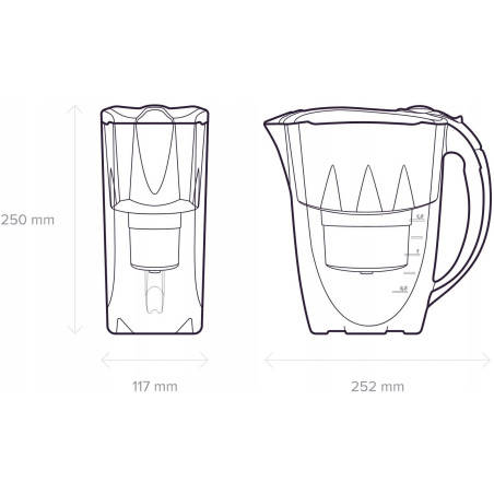 Dzbanek filtrujący AMETHYST AQUAPHOR czarny z wkładem Maxfor+