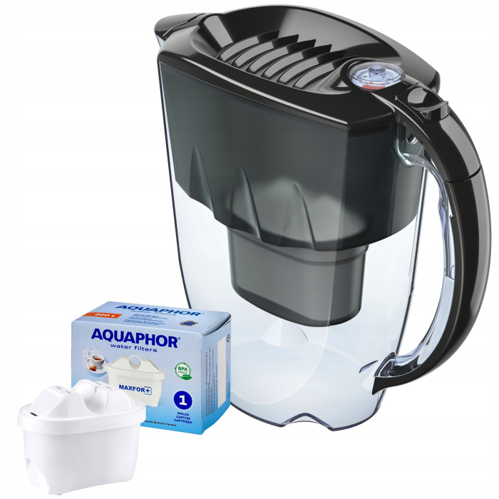 Dzbanek filtrujący AMETHYST AQUAPHOR czarny z wkładem Maxfor+