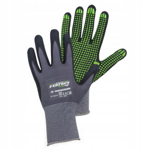 Rękawice Ochronne Rękawice Robocze 9 STALCO Nylonowe S-NITRILE FLEX ROZ. L