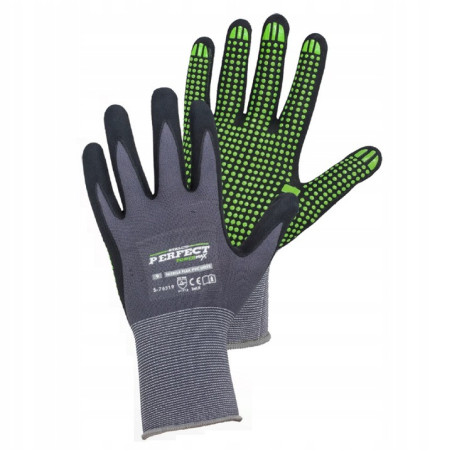 Rękawice Ochronne Rękawice Robocze 9 STALCO Nylonowe S-NITRILE FLEX ROZ. L