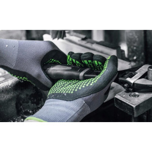 Rękawice Ochronne Rękawice Robocze 9 STALCO Nylonowe S-NITRILE FLEX ROZ. L