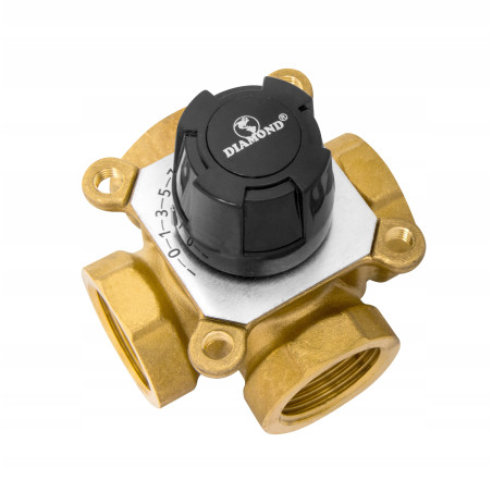 ZAWÓR MIESZAJĄCY DO KOTŁA CENTRALNEGO OGRZEWANIA 4-DROGOWY 1 CAL DIAMOND