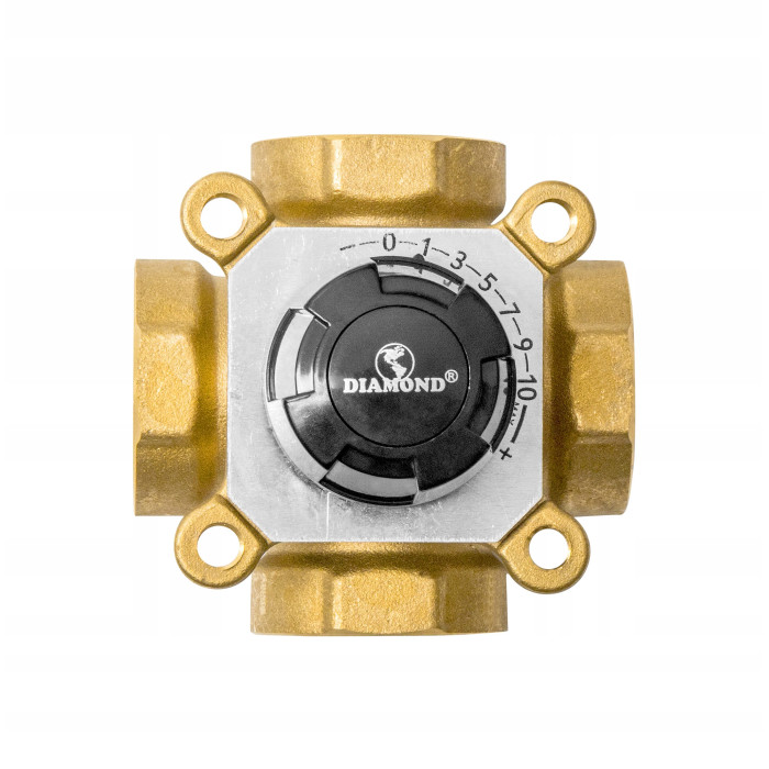 ZAWÓR MIESZAJĄCY DO KOTŁA CENTRALNEGO OGRZEWANIA 4-DROGOWY 1 CAL DIAMOND