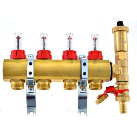 ROZDZIELACZ OGRZEWANIA PODŁOGOWEGO PODŁOGÓWKI 13 OBWODÓW SEKCJI MOSIĘŻNY