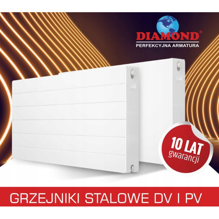 GRZEJNIK PANELOWY DOLNOZASILANY DIAMOND DV22 500x1600 DEKORACYJNY DESING