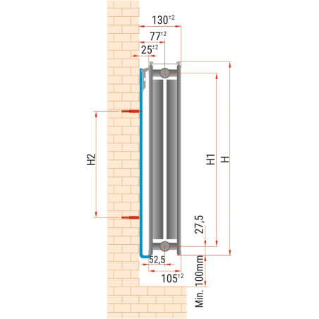 GRZEJNIK PANELOWY DOLNOZASILANY DIAMOND DV22 500x1600 DEKORACYJNY DESING