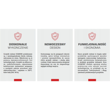 GRZEJNIK PANELOWY DOLNOZASILANY DIAMOND DV22 500x1600 DEKORACYJNY DESING