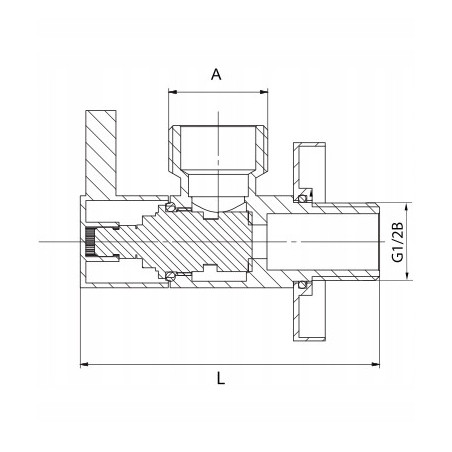 Zaworek kątowy 1/2 x 3/8 koło CERAMIK