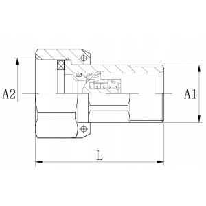 PÓŁŚRUBUNEK Z ZAWOREM ZWROTNYM 1/2x3/4