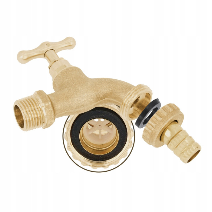 Zawór grzybkowy Diamond 1/2'' czerpalny mosiądz ozdobny MATOWY WYPŁYWOWY