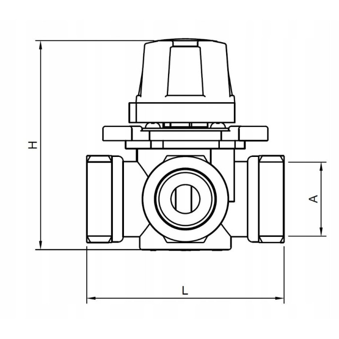 ZAWÓR REGULACYJNY 3 DROGOWY MIESZAJĄCY 3/4 CALA
