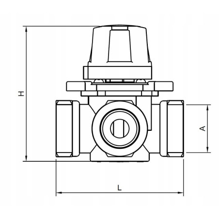 ZAWÓR REGULACYJNY 3 DROGOWY MIESZAJĄCY 3/4 CALA
