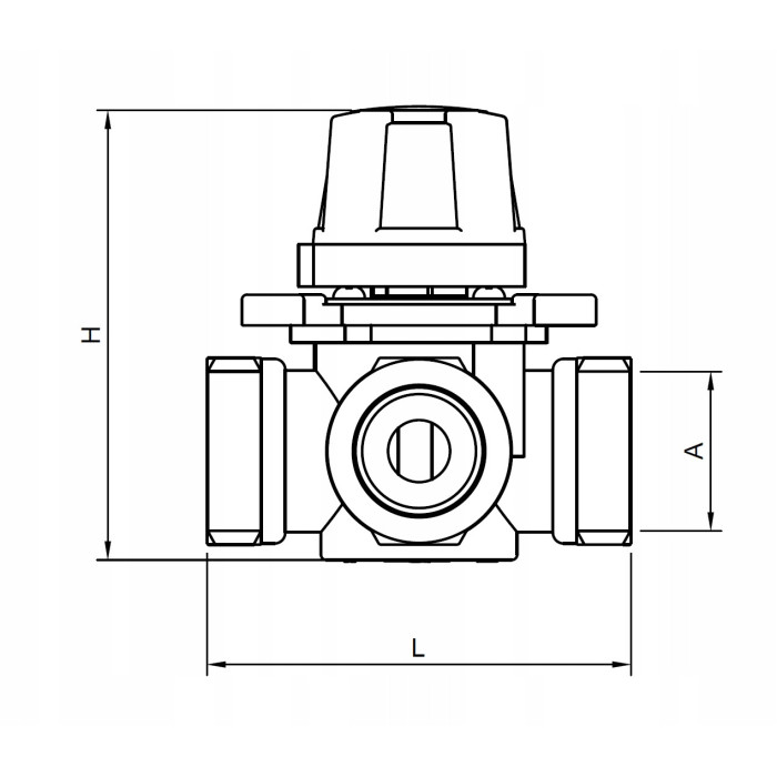 ZAWÓR REGULACYJNY 3 DROGOWY MIESZAJĄCY 2 CALE