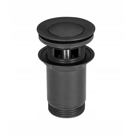 Korek z przelewem klik-klak okrągły Diamond czarny