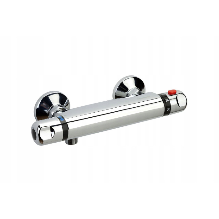 Bateria prysznicowa dwuuchwytowa ścienna Diamond Barbados chrom