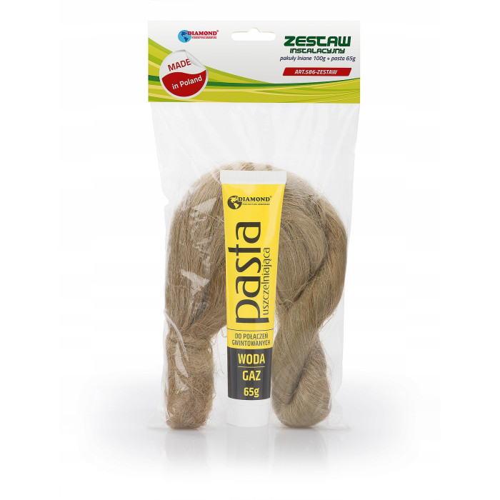 Zestaw instalacyjny pakuły lniane 100g + pasta 65g