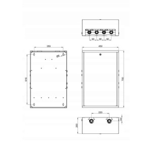 GRUPA POMPOWA SPRZĘGŁO ROZDZIELACZ 2STREFOWA 2xOBIEG OGRZEWANIA PODŁOGOWEGO