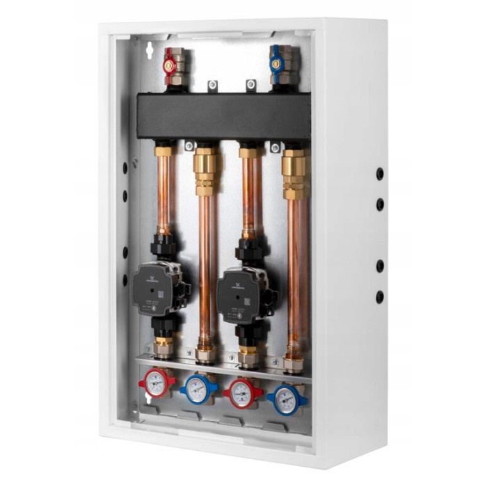 GRUPA POMPOWA SPRZĘGŁO ROZDZIELACZ 2STR: 2xOBIEG BEZPOŚREDNI POMPY GRUNDFOS