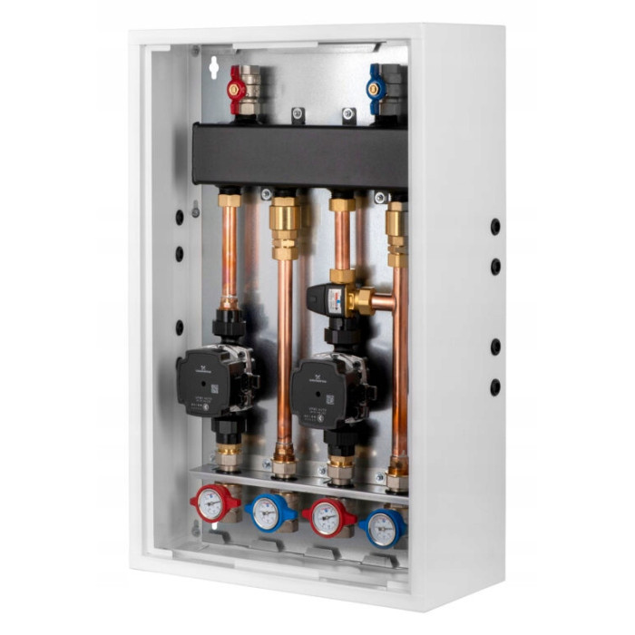 GRUPA POMPOWA SPRZĘGŁO ROZDZIELACZ 2STR OBIEG OGRZEWANIA PODŁOGOWEGO